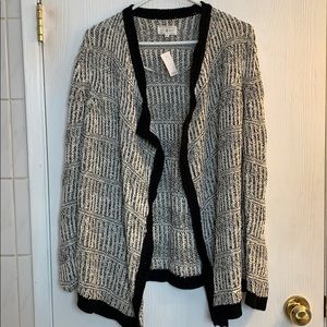 Beautiful black and white knit cardigan